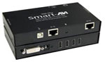 DVI-D och USB2.0 p&aring; dubbla Cat6 upp till 80m