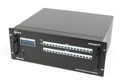 DVI 16x16 matrisrouter f&ouml;r fiber/koppar multigr&auml;nssnitt